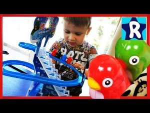 ★ Игра Гонки Пингвинов на Колесиках Распаковка Penguin Race Toys Playful Penguins unboxing