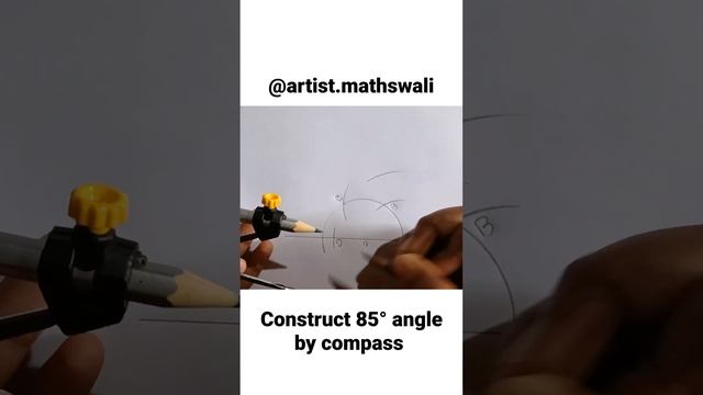 Construct 85° angle by compass  | Artist Mathswali