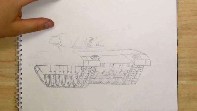 КАК НАРИСОВАТЬ ТАНК АРМАТА. How to draw a tank Armata