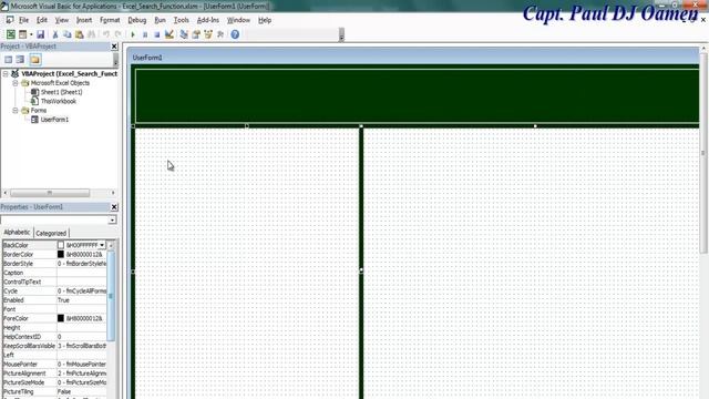 How to Create Excel VBA Data Entry Form With Search Function using Userform - Part 1 of 2