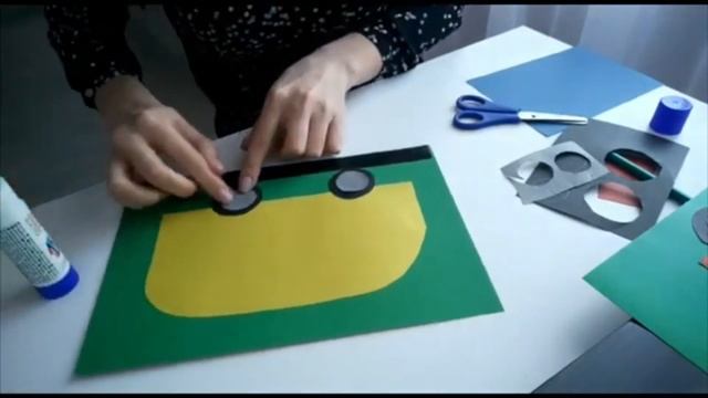 Аппликация для детей старшей группы "Автобус" (воспитатель Шабанкина Л.С.)