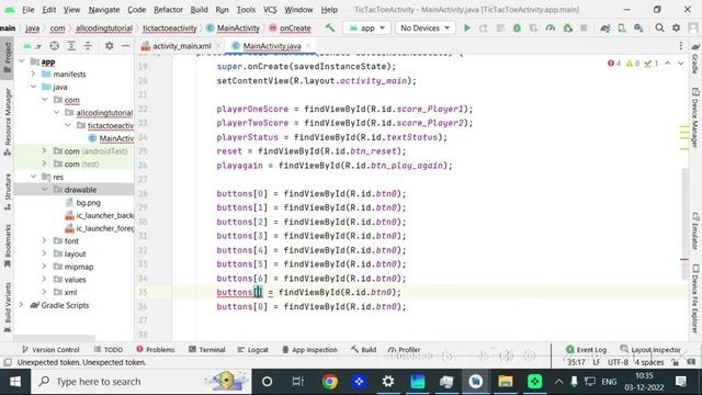 Tic Tac Toe Game in Android Studio With Source Code