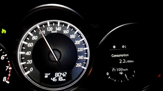 2015 Mazda 6, 2.0AT - fuel consumption @100km/h смотреть онлайн