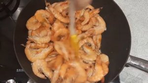 Креветки  с чесноком и соусом терияки