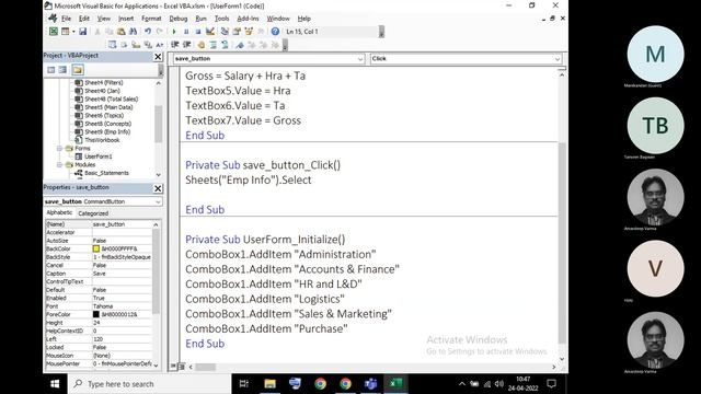 Excel VBA Training Recording Day 4 Part 1 смотреть онлайн