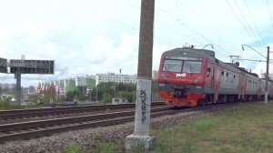 Электропоезд ЭД9Э-0020 на перегоне Нижний Новгород Московский - Толоконцево
