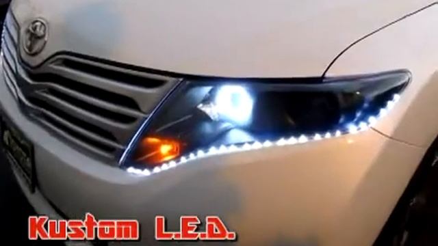 2010 Toyota Venza: Custom Angel Eye Retrofit with LED Strips смотреть онлайн