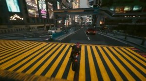 Cyberpunk 2077 - Покатушки на моте Джеки. 21:9 4К.
