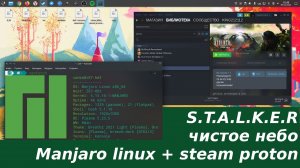 Stalker чистое небо на Manjaro linux + steam proton + i5 4430 + rx550 - как идёт игра