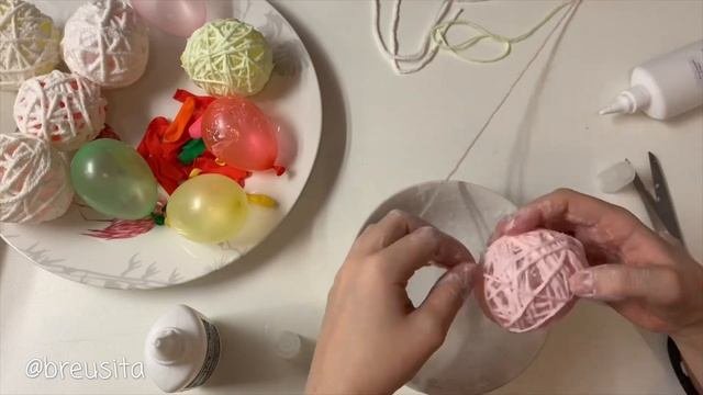 Гирлянда из ниток своими руками / новогодняя гирлянда своими руками/ мастер класс / новогодний деко