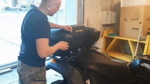 Кофр на квадроцикл, Обзор кофра на CF Moto X6,  поставили пластиковый вместо текстильного