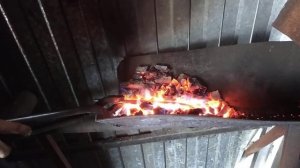 ковка клинка Саха, закалка
