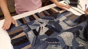 утилизация джинсовых остатков/ коврик №3