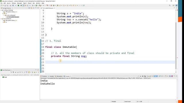 Create Immutable class in Java | Write code to create immutable class | java interview | okay java