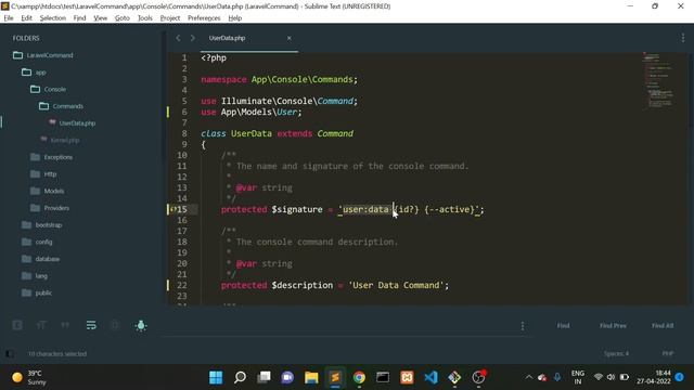 Laravel Custom Command | Create Custom Artisan Command In laravel | Laravel Advanced [HINDI]
