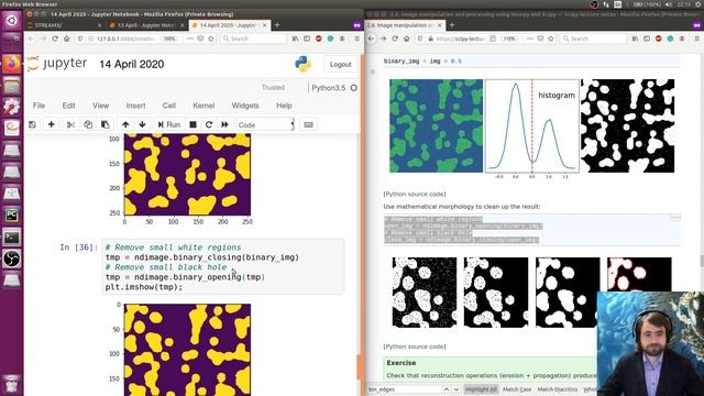 DOCS #4. Математическая морфология, сегментация, оператор Собеля (scipy-lectures)