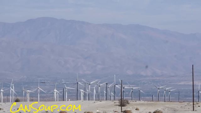 Windmill Windfarm Wind Turbine Generator Power 4000 WindMills Palm Springs