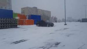Зимний дрифт BMW e46 (Drift on third BMW)