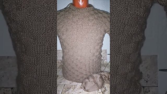 На спицах джемпер для мужа! Не теряйте, пропаду на несколько дней! #вяжуназаказ #вязание