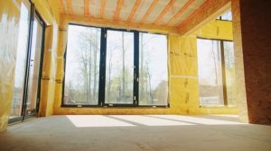 Панорамные окна в каркасном доме в стиле Барнхаус