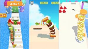 NOODLE RUN vs SANDWICH RUNNER vs PANCAKE RUN - Triple Game