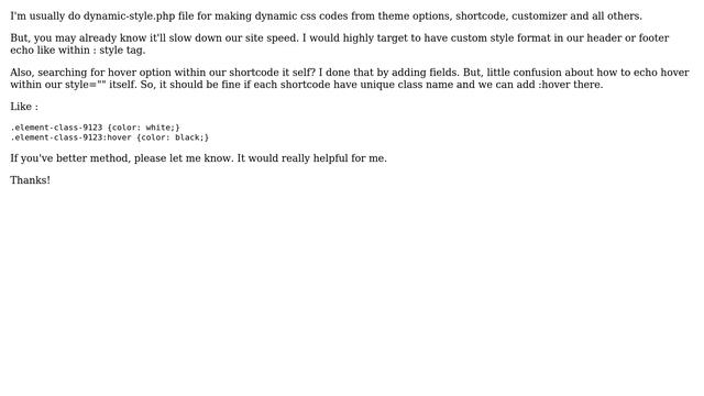 Wordpress: How to echo custom styles in css format? смотреть онлайн