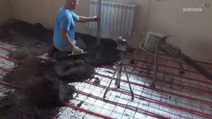 Полусухая стяжка по "теплому полу"