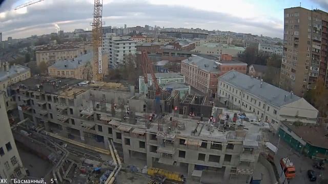 Таймлапс Басманный 5. 24 октября 2016. Камера 1 смотреть онлайн