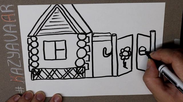 Как превратить слово HOUSE (дом) в рисунок ЛЕГКО. смотреть онлайн