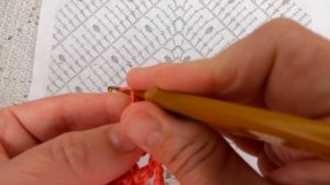 Простая шаль с пышними столбиками , разбор схемы