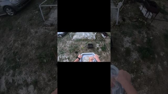 Евгений Сергеевич обжигает новую решётку гриль и жарит на ней мясо с овощами!