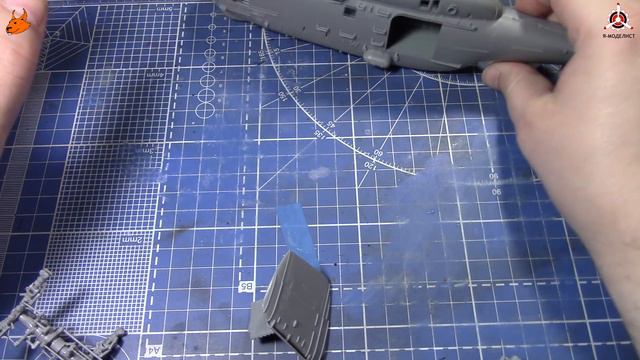 Третья часть сборки модели вертолета "Ка-27" фирмы Hobby Boss в 1/48 масштабе. смотреть онлайн