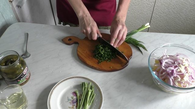 Готовим-ЛЕТНИЙ ЛЕГКИЙ САЛАТИК.(картофельный салат)
