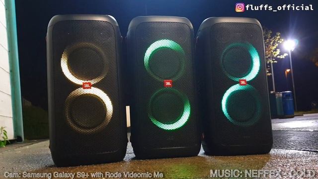 3x JBL Partybox 100 | BASS boost MODE 1 (100% Vol.) смотреть онлайн