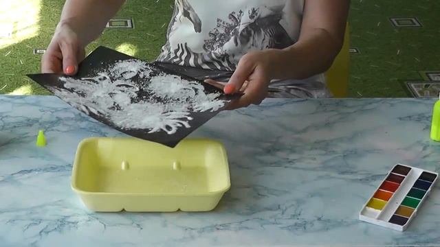 рисование акварелью с солью и клеем смотреть онлайн