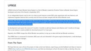 UPBGE -- The Future of Blender Game Engine