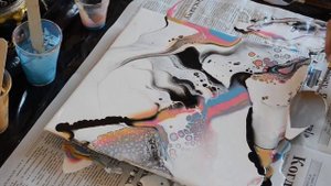 Как сделать FLUID ART на ДВП/ Акриловая заливка картина.