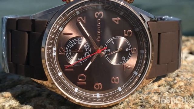 Часы наручные мужские Guardo 11269-4 коричневые смотреть онлайн