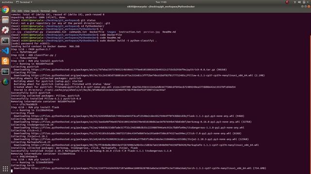 PythonDocker - Creating Flask server using Docker Python Container