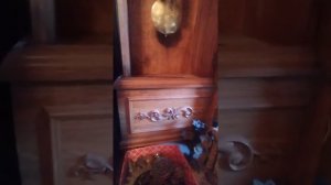 Старинные Механические Часы, Корпус из Дуба / Германия, Начало XX Века / Часовой и получасовой бой