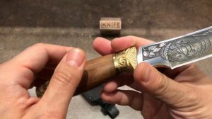 Нож "Гюрза-2" Художественное оформление, латунь от Кизляр