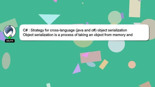 C# : Strategy for cross-language (java and c#) object serialization