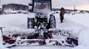 чистка снега на мтз 82