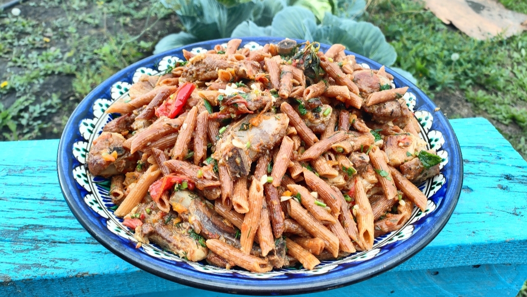 Лапша в казане. Такую пасту вы ещё не ели! Вкусно, язык проглотишь!