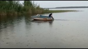 Ручной мотор на лодке "Неман" ч.1