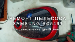 Ремонт пылесоса Samsung SC5491, восстановление двигателя