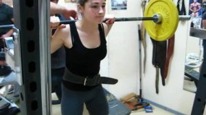 Наташа Ткачук, приседание 70, 80 и 90 кг