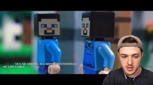 Reacting to the MOST VIEWED Minecraft LEGO Animation (HEROBRINE??)