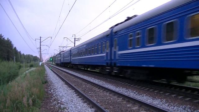 Электровоз ЧС7 с поездом № 55 Москва - Гомель смотреть онлайн