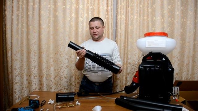 Бензиновый опрыскиватель Распаковка и сборка